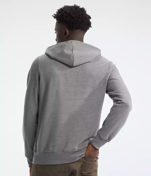 TNF Medium Grey Heather/TNF White Men The North Face Half Dome Pullover Hoodie 42D0104