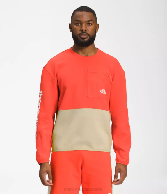 Gravel/Retro Orange Men The North Face TNF Tech Crew 42D0603