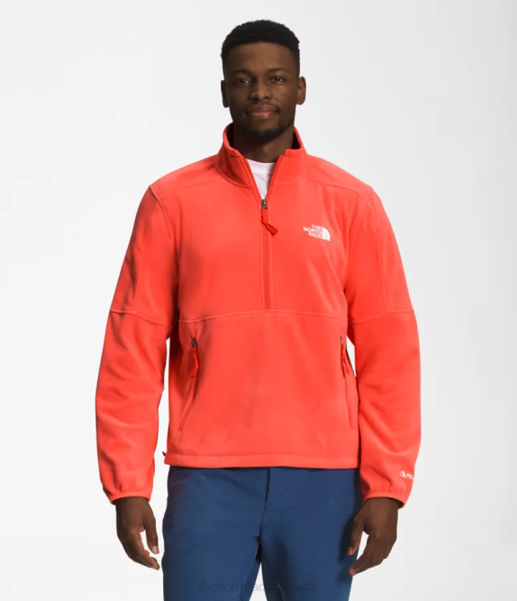 Retro Orange Men The North Face TNF Polartec 100 -Zip 42D0303