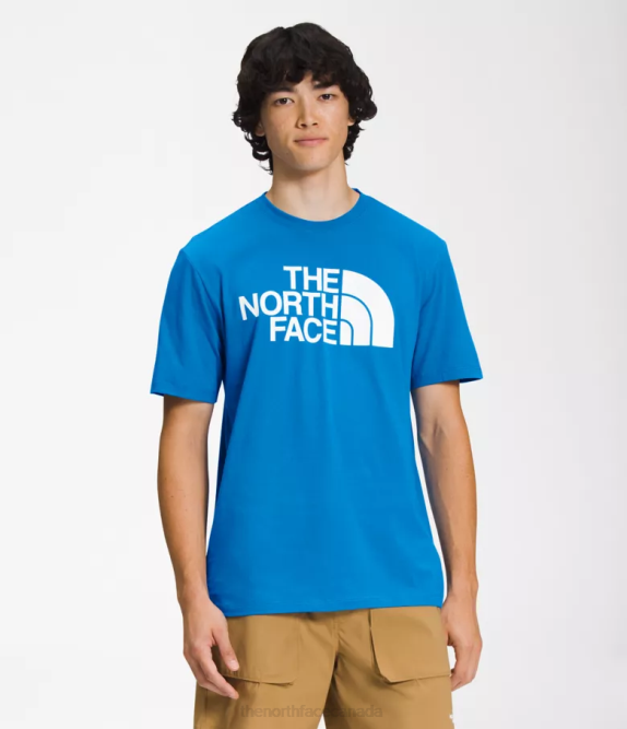 Super Sonic Blue Men The North Face Short-Sleeve Half Dome Tee 42D01302