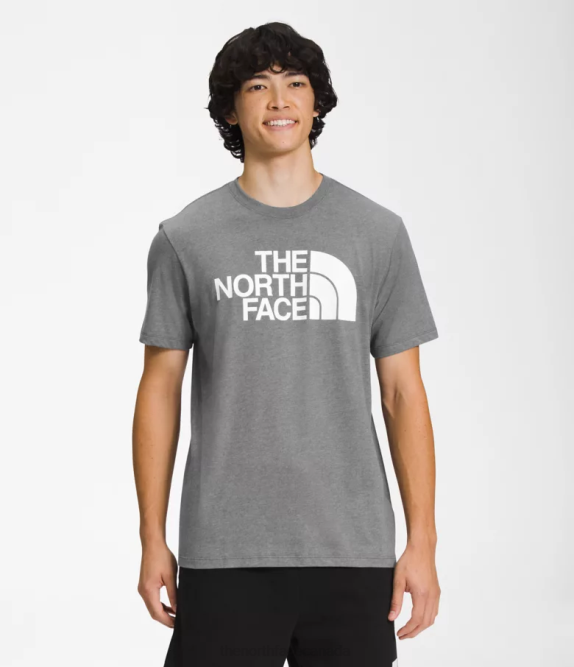TNF Medium Grey Heather/TNF White Men The North Face Short-Sleeve Half Dome Tee 42D01300