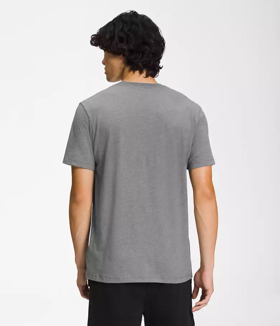 TNF Medium Grey Heather/TNF White Men The North Face Short-Sleeve Half Dome Tee 42D01300