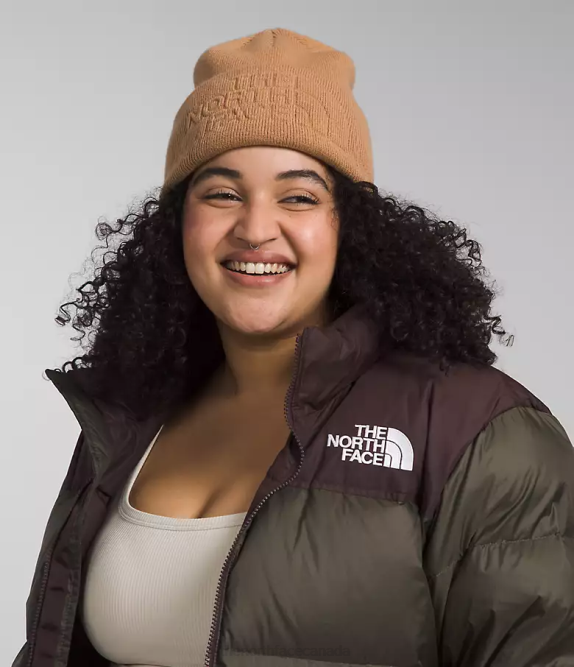 Almond Butter Unisex The North Face Urban Embossed Beanie 42D01138