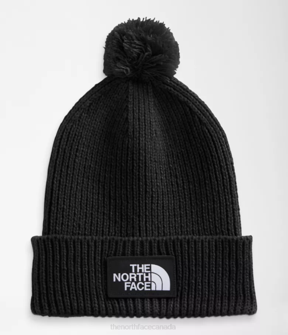 TNF Black Unisex The North Face TNF Logo Box Pom Beanie 42D01082