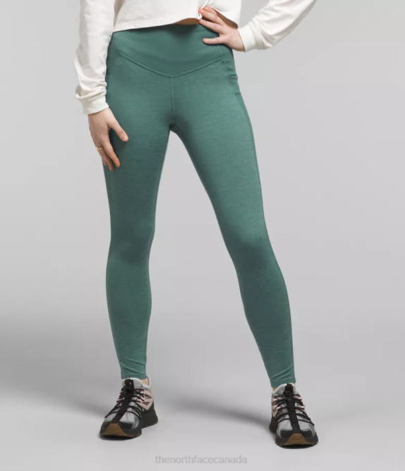 Dark Sage Heather Women The North Face Dune Sky Pocket Tights 42D0382