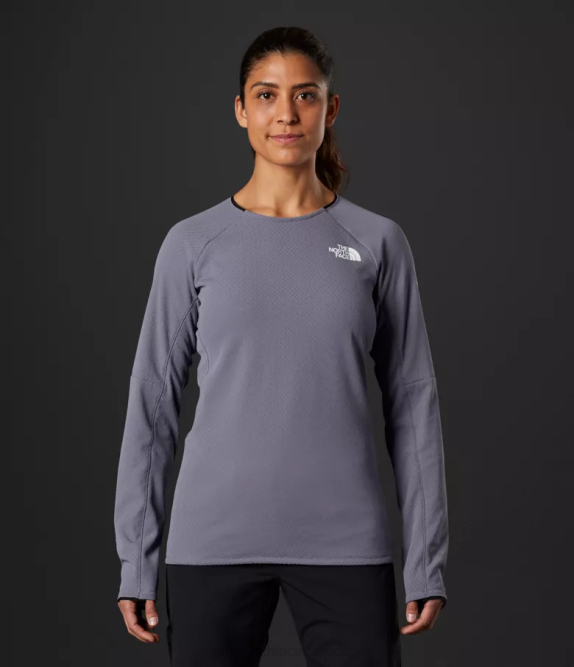 Lunar Slate Women The North Face Summit Series FUTUREFLEECE Crew 42D0164