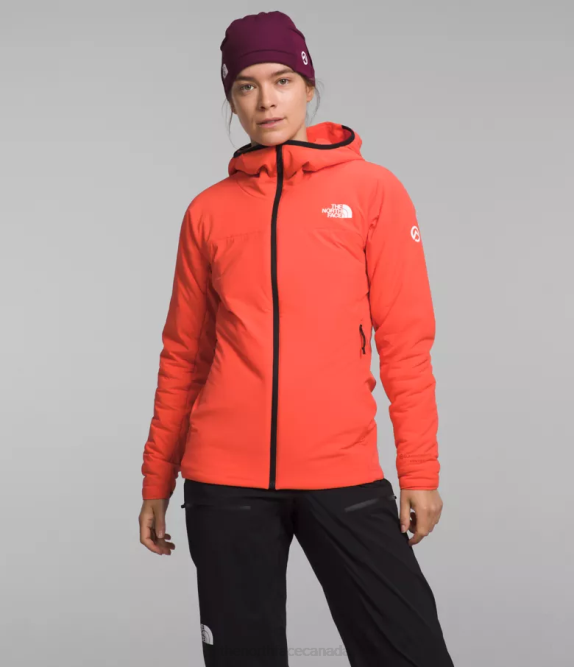 Radiant Orange Women The North Face Summit Series Casaval Hybrid Hoodie 42D0322