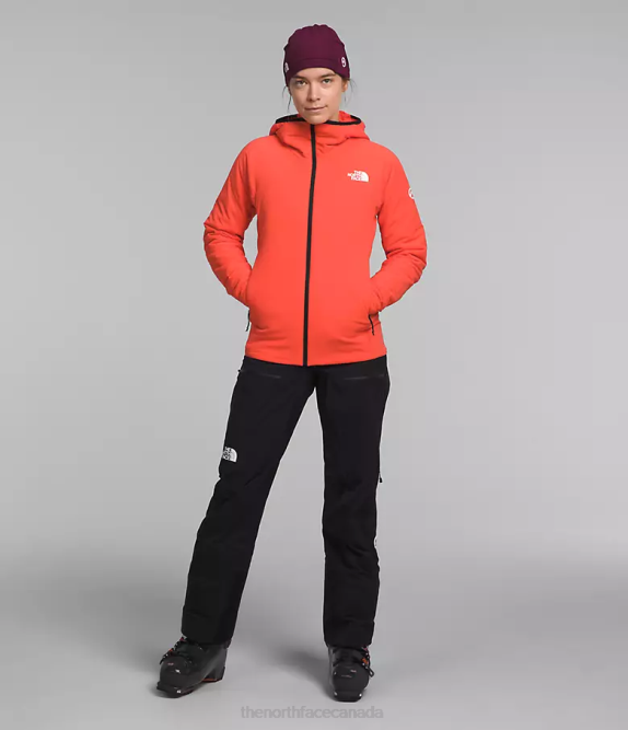 Radiant Orange Women The North Face Summit Series Casaval Hybrid Hoodie 42D0322