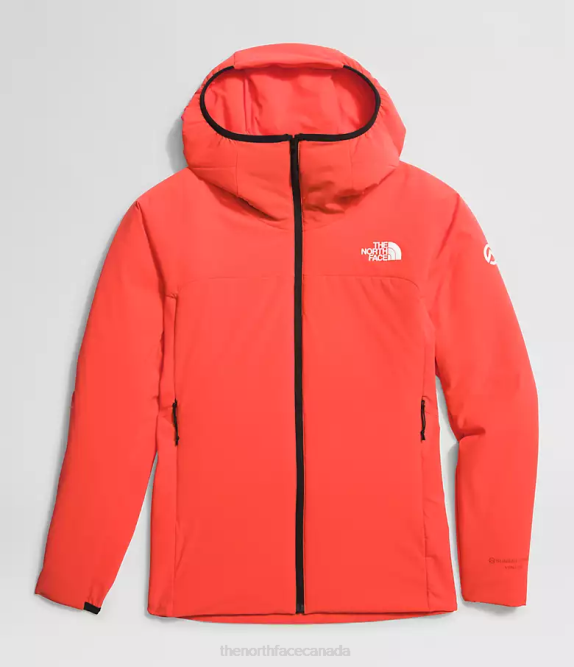 Radiant Orange Women The North Face Summit Series Casaval Hybrid Hoodie 42D0322