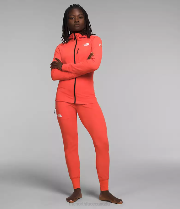 Radiant Orange Women The North Face Summit Series FUTUREFLEECE Pants 42D0899