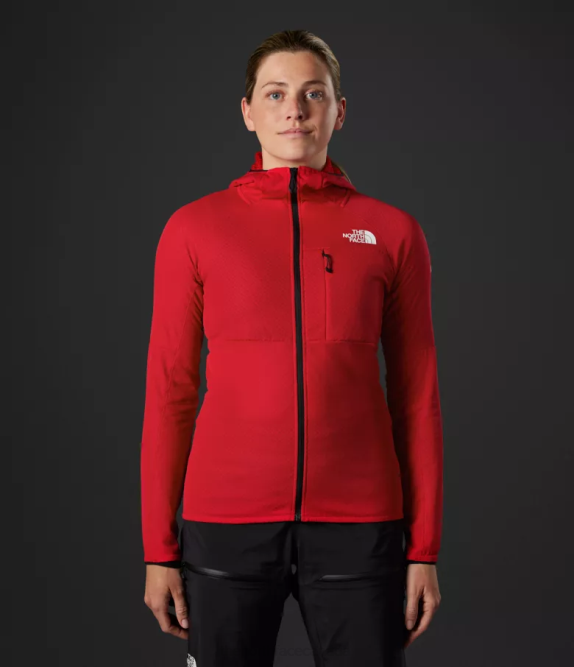 TNF Red Women The North Face Summit Series FUTUREFLEECE Full-Zip Hoodie 42D0736