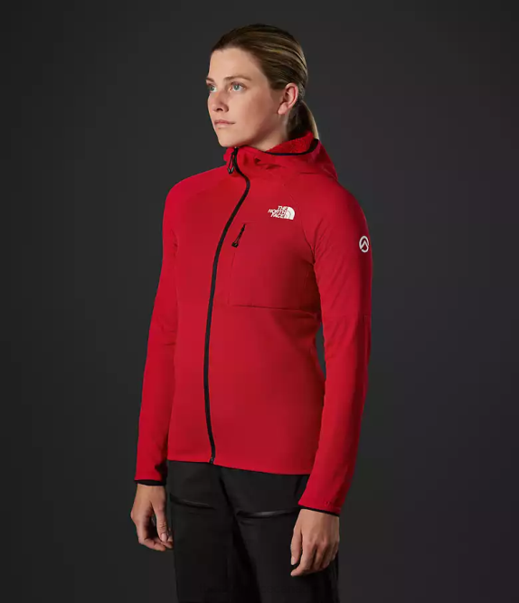 TNF Red Women The North Face Summit Series FUTUREFLEECE Full-Zip Hoodie 42D0736