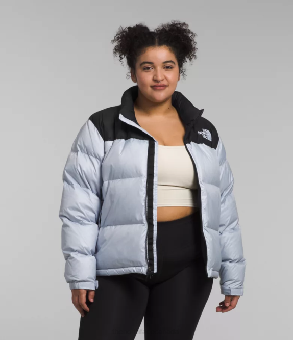 Dusty Periwinkle/TNF Black Women The North Face Plus 1996 Retro Nuptse Jacket 42D0797