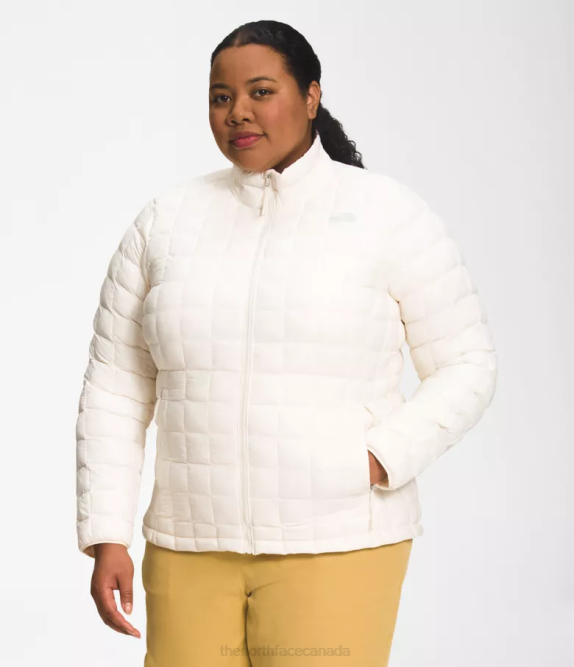 Gardenia White Women The North Face Plus ThermoBall Eco Jacket 2.0 42D053