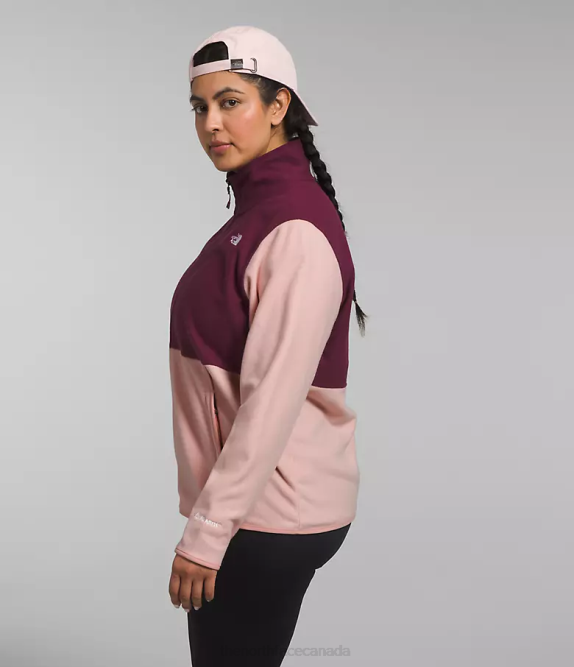 Pink Moss/Boysenberry Women The North Face Plus Alpine Polartec 100 Jacket 42D01225