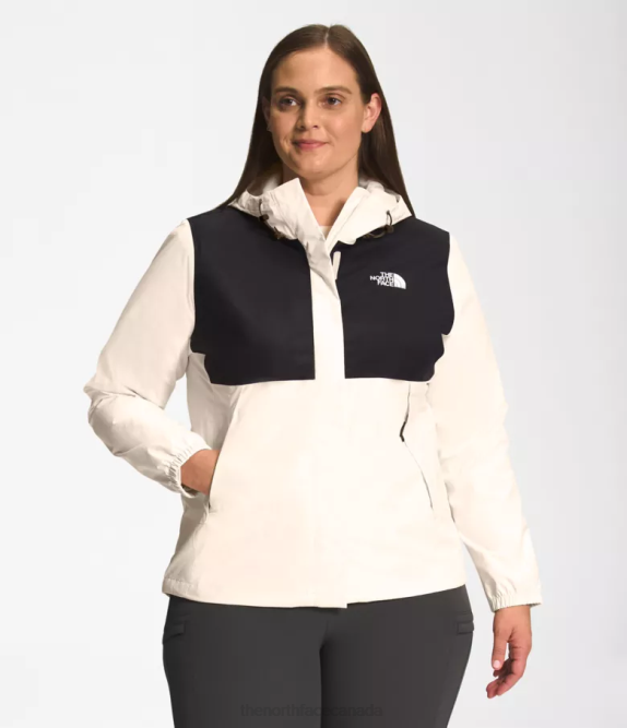 TNF Black/Gardenia White Women The North Face Plus Antora Jacket 42D0243