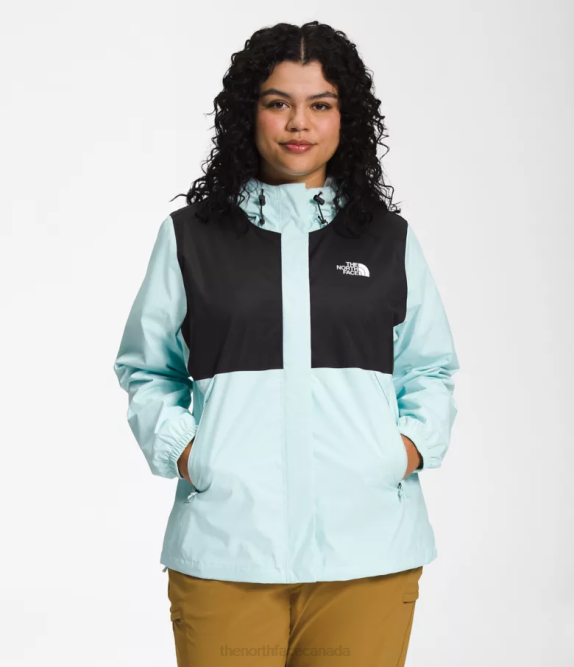 TNF Black/Skylight Blue Women The North Face Plus Antora Jacket 42D0241
