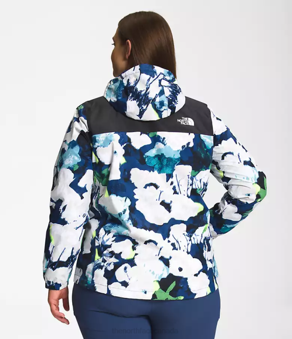 TNF Black/Summt Navy Absract Floral Print Women The North Face Plus Antora Jacket 42D0242