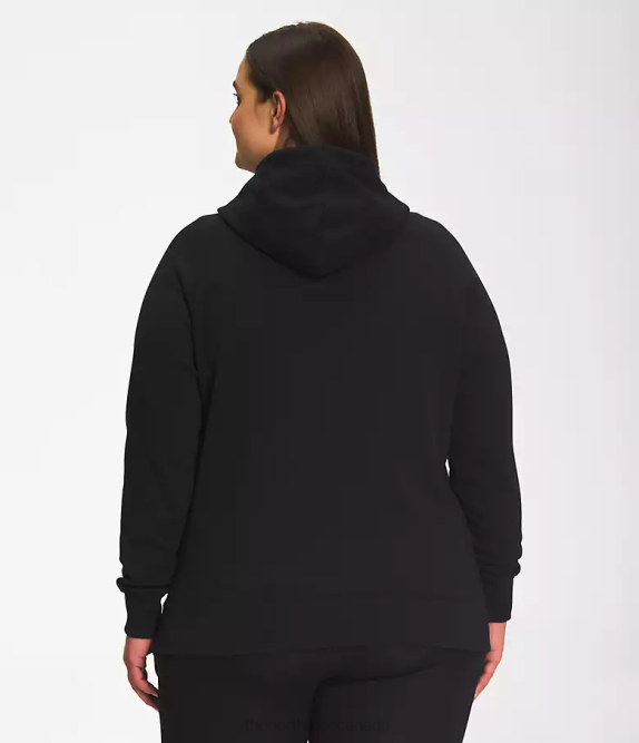 TNF Black/TNF White Women The North Face Plus Half Dome Pullover Hoodie 42D058