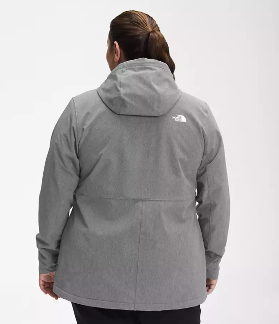 TNF Medium Grey Heather Women The North Face Plus Shelbe Raschel Hoodie 42D01177