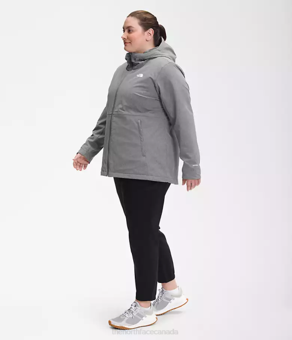 TNF Medium Grey Heather Women The North Face Plus Shelbe Raschel Hoodie 42D01177