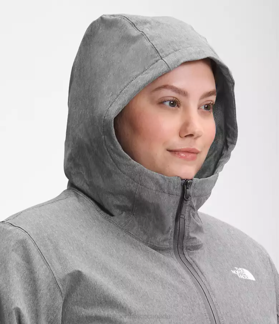 TNF Medium Grey Heather Women The North Face Plus Shelbe Raschel Hoodie 42D01177