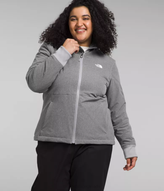 TNF Medium Grey Heather Women The North Face Plus Shelbe Raschel Hoodie 42D0247