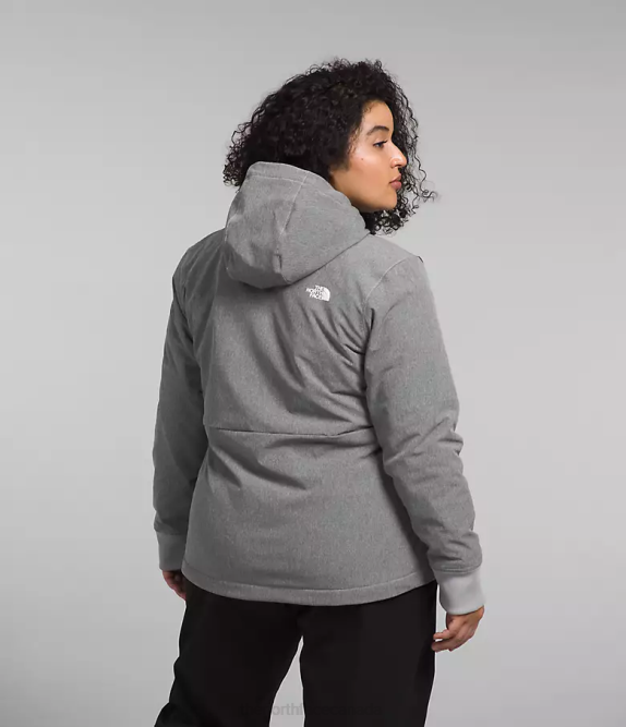 TNF Medium Grey Heather Women The North Face Plus Shelbe Raschel Hoodie 42D0247