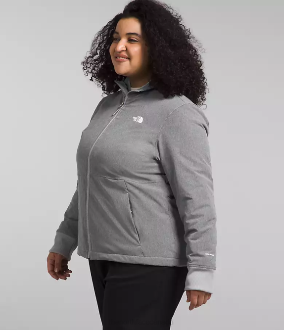 TNF Medium Grey Heather Women The North Face Plus Shelbe Raschel Hoodie 42D0247