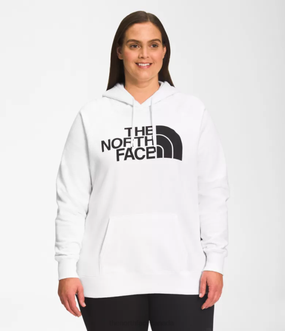 TNF White/TNF Black Women The North Face Plus Half Dome Pullover Hoodie 42D057