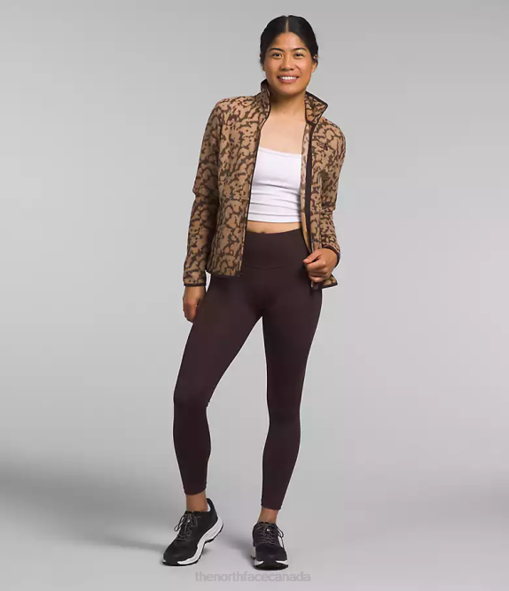 Almond Butter Graphic Dye Print Women The North Face Alpine Polartec 100 Jacket 42D0442