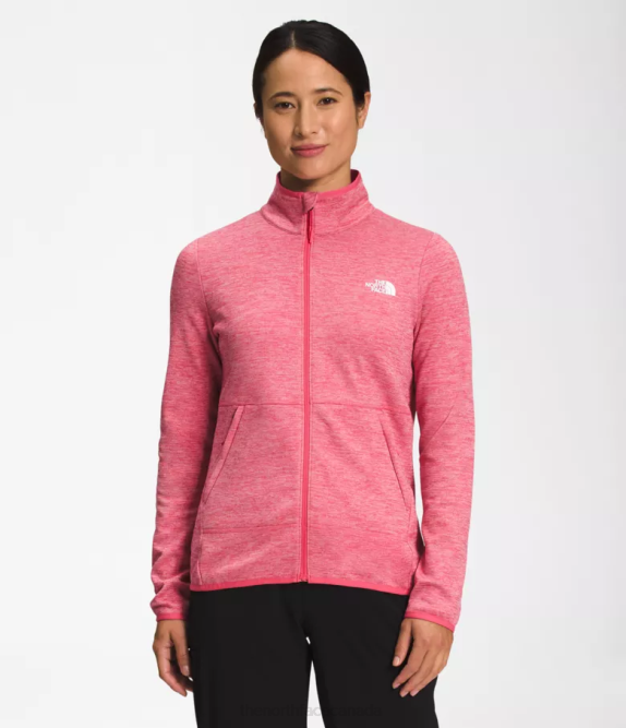 Cosmo Pink White Heather Women The North Face Canyonlands Full-Zip 42D0380