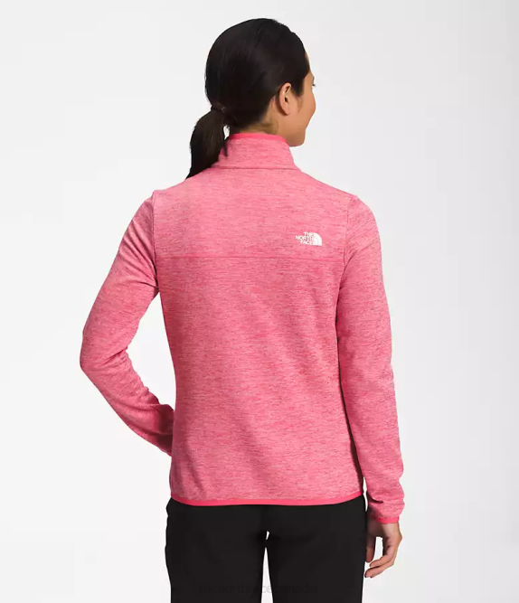 Cosmo Pink White Heather Women The North Face Canyonlands Full-Zip 42D0380