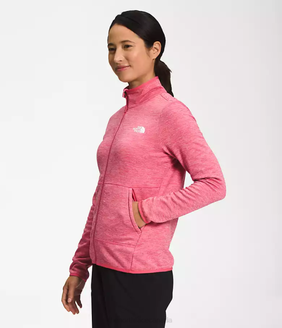 Cosmo Pink White Heather Women The North Face Canyonlands Full-Zip 42D0380