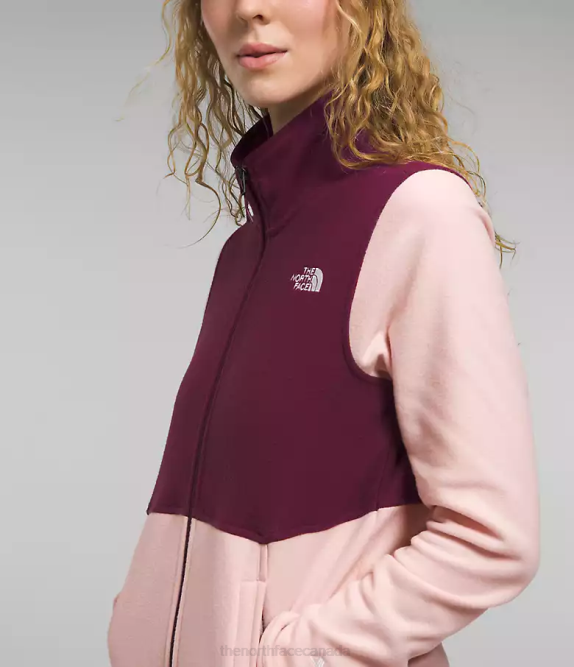Pink Moss/Boysenberry Women The North Face Alpine Polartec 100 Jacket 42D01013