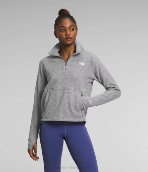 TNF Medium Grey Heather Women The North Face Alpine Polartec 100 -Zip Cowl 42D0160