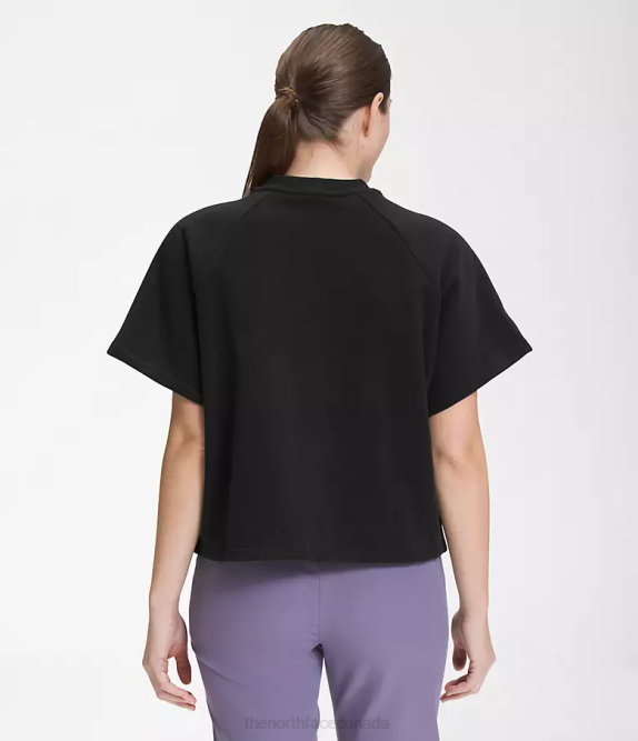 TNF Black Women The North Face Short-Sleeve Felted Fleece Crew 42D01021
