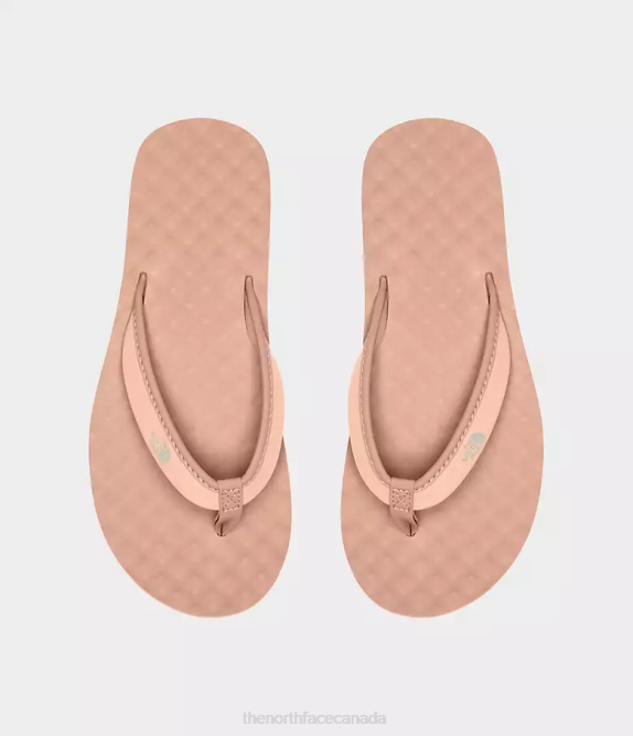 Cafe Creme/Evening Sand Pink Women The North Face Base Camp Mini Slip-ons II 42D062