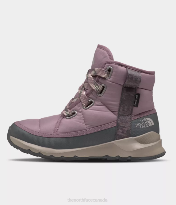 Fawn Grey/Asphalt Grey Women The North Face ThermoBall Lace Up Luxe Waterproof Boots 42D0813