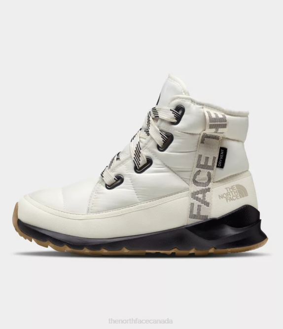 Gardenia White/TNF Black Women The North Face ThermoBall Lace Up Luxe Waterproof Boots 42D0815