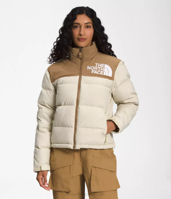 Gravel/Utility Brown Women The North Face 92 Low-Fi Hi-Tek Nuptse Jacket 42D01016