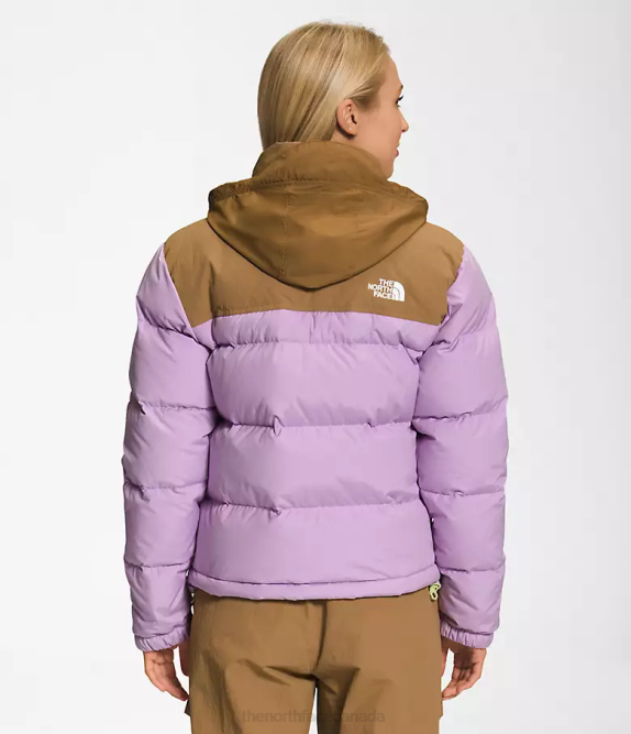 Lupine/Utility Brown Women The North Face 92 Low-Fi Hi-Tek Nuptse Jacket 42D01015