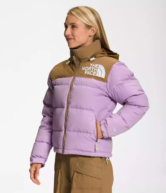 Lupine/Utility Brown Women The North Face 92 Low-Fi Hi-Tek Nuptse Jacket 42D01015