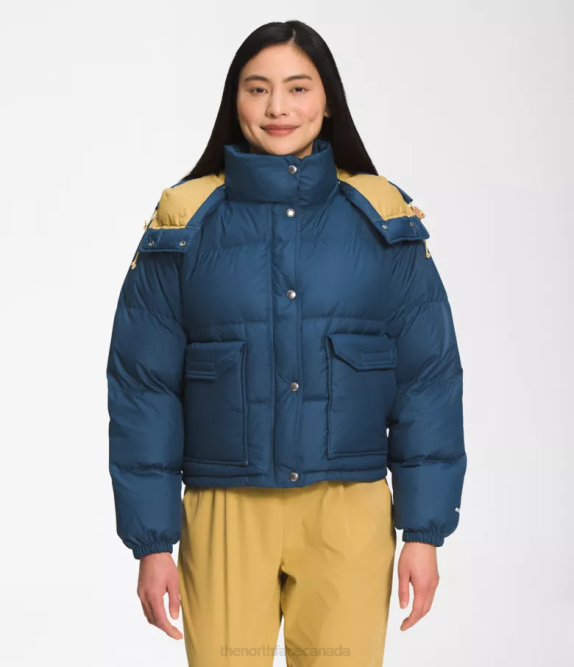 Shady Blue Women The North Face 71 Sierra Down Short Jacket 42D0237