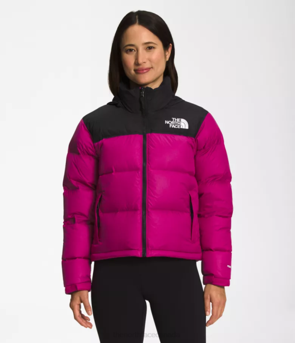 Fuschia Pink Women The North Face 1996 Retro Nuptse Jacket 42D0728