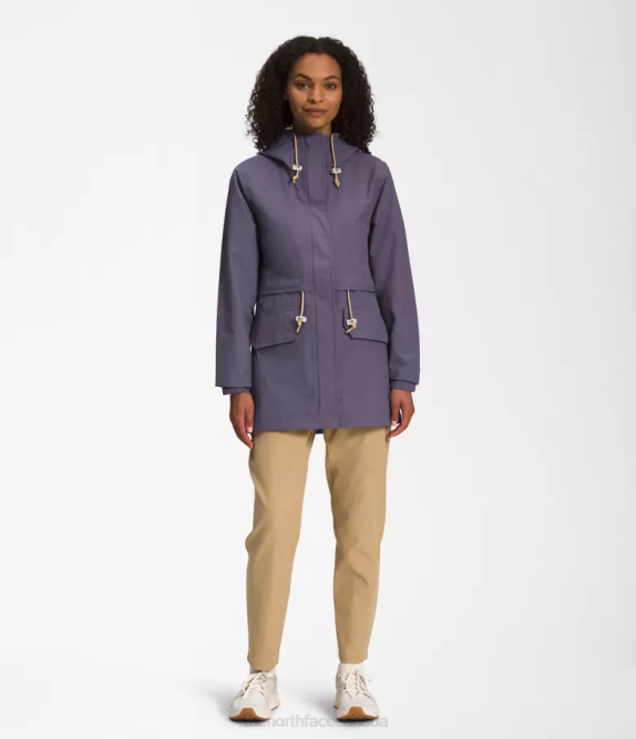 Lunar Slate Women The North Face M66 Utility Rain Jacket 42D01285