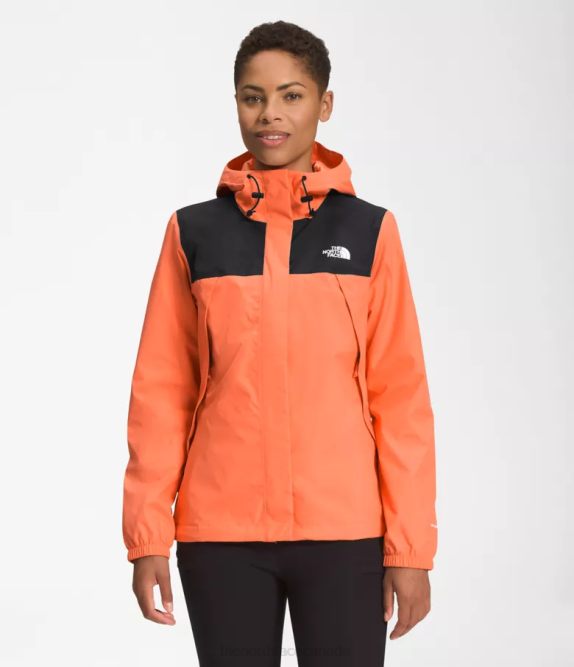 TNF Black/Dusty Coral Orange Women The North Face Antora Jacket 42D01281