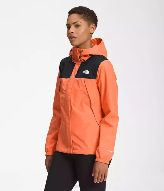 TNF Black/Dusty Coral Orange Women The North Face Antora Jacket 42D01281