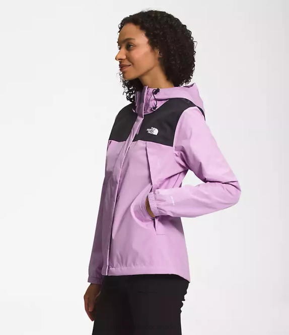TNF Black/Lupine Women The North Face Antora Jacket 42D01282