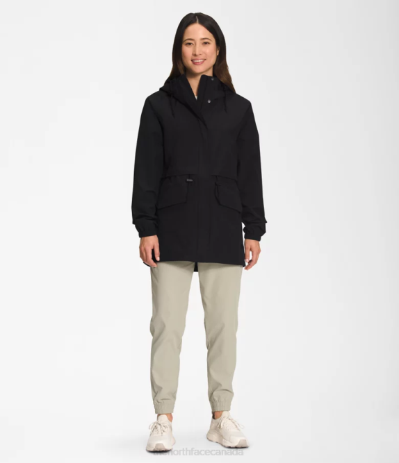 TNF Black Women The North Face M66 Utility Rain Jacket 42D01284